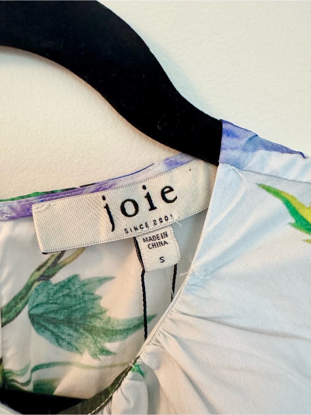 🌺🪻Joie Floral Puff Sleeve Cotton Poplin Blouse | Size S - Picture 5 of 6